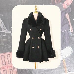 Elegant Black Couture Coat